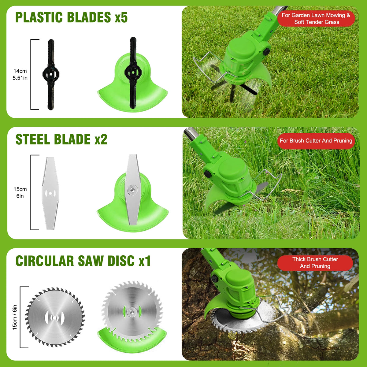 2-in-1 Cordless Electric Lawn Mower Brushless Edger Eater Grass String Trimmer Cutter 650W 18000 RPM With 24V Two Battery Adjustable For Garden Tool