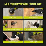 Electric Oscillating Tool for DIY and professional use green ABS plastic body 2.5-Amp motor 3.2 oscillation angle 7 variable sp