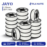 JAYO 20 Rolls 3D PLA Matte/High Speed PLA matte Printer Filament 1.75mm Neatly Wound PLA with Matte Finish Print for 3D Printer