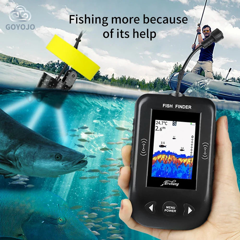 Fish Finder Sonar Wired Underwater HD Color Screen Fishing Device Ultrasonic Fishing Tackle Fishing Gear Depth 100m