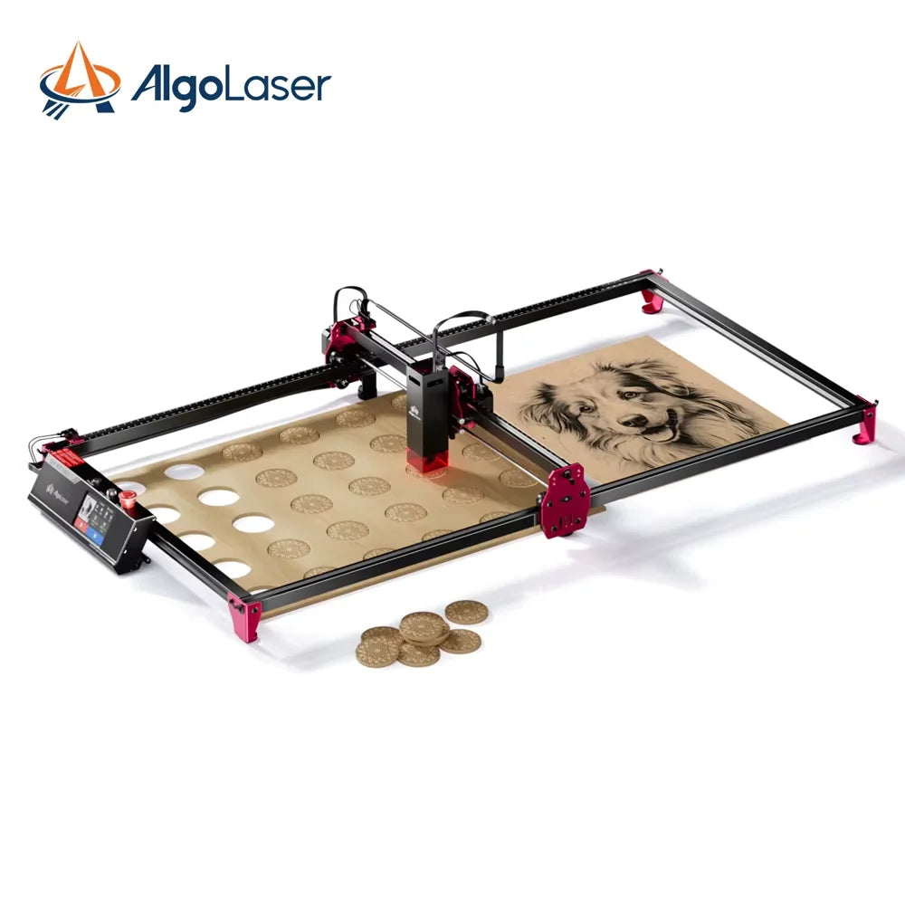 Algolaser DIY KIT MK2 10W Table CNC Laser Cutter Engraver 3.5” Touch Scree Phone&WiF Metal Wood Lase Cutting Engraving Machine