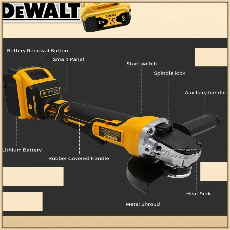 Dewalt Cordless DCG406 Angle Grinding Machine 125mm high-performance Outstanding cutting and polishing Brushless Angle Grinding