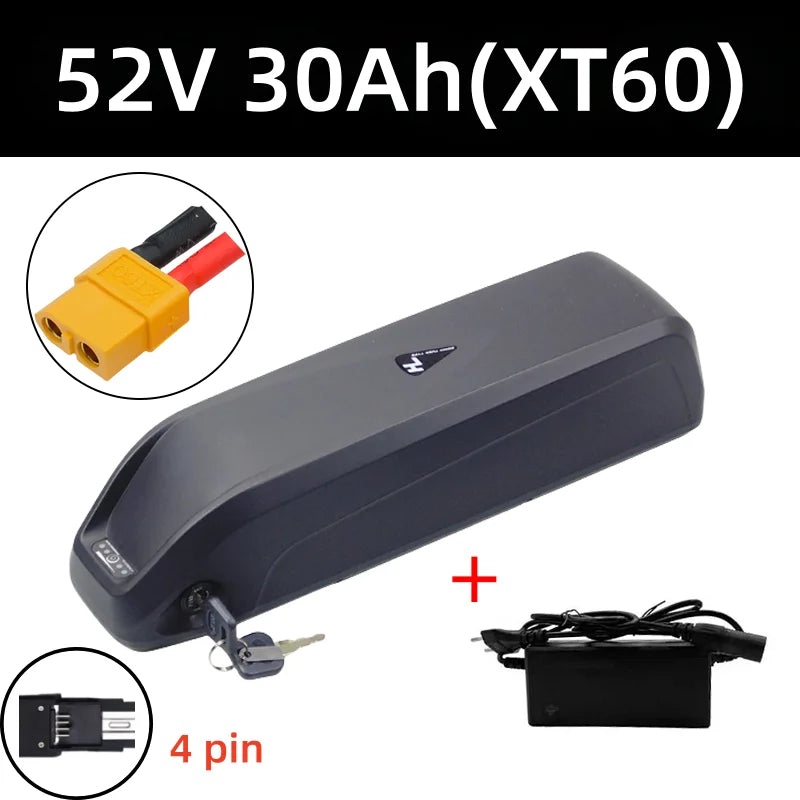 Hailong Downtube Lithium Battery 36/48/52V, 12-30Ah Capacity for Bafang BBS02 BBS03 BBSHD E-Bike Motors