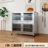 Stainless steel dog cage bold multi-layer pet display cage small dog outdoor display cabinet pet store foster cage