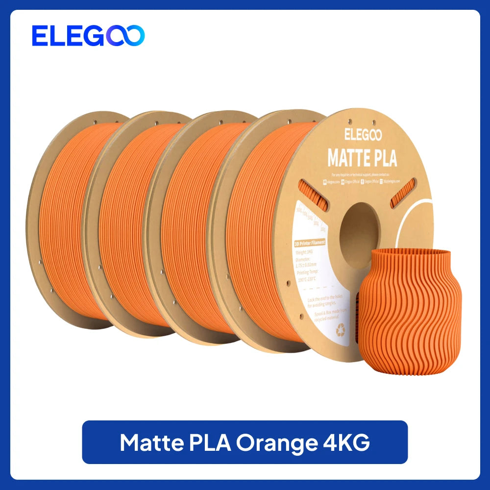 ELEGOO Multiple-Color Matte PLA Filament 1.75mm 2KG/4KG/5KG/10KG For EU US