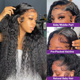 13X4 13X6 Water Wave Hd Transparent Lace Front Wigs Deep Wave Lace