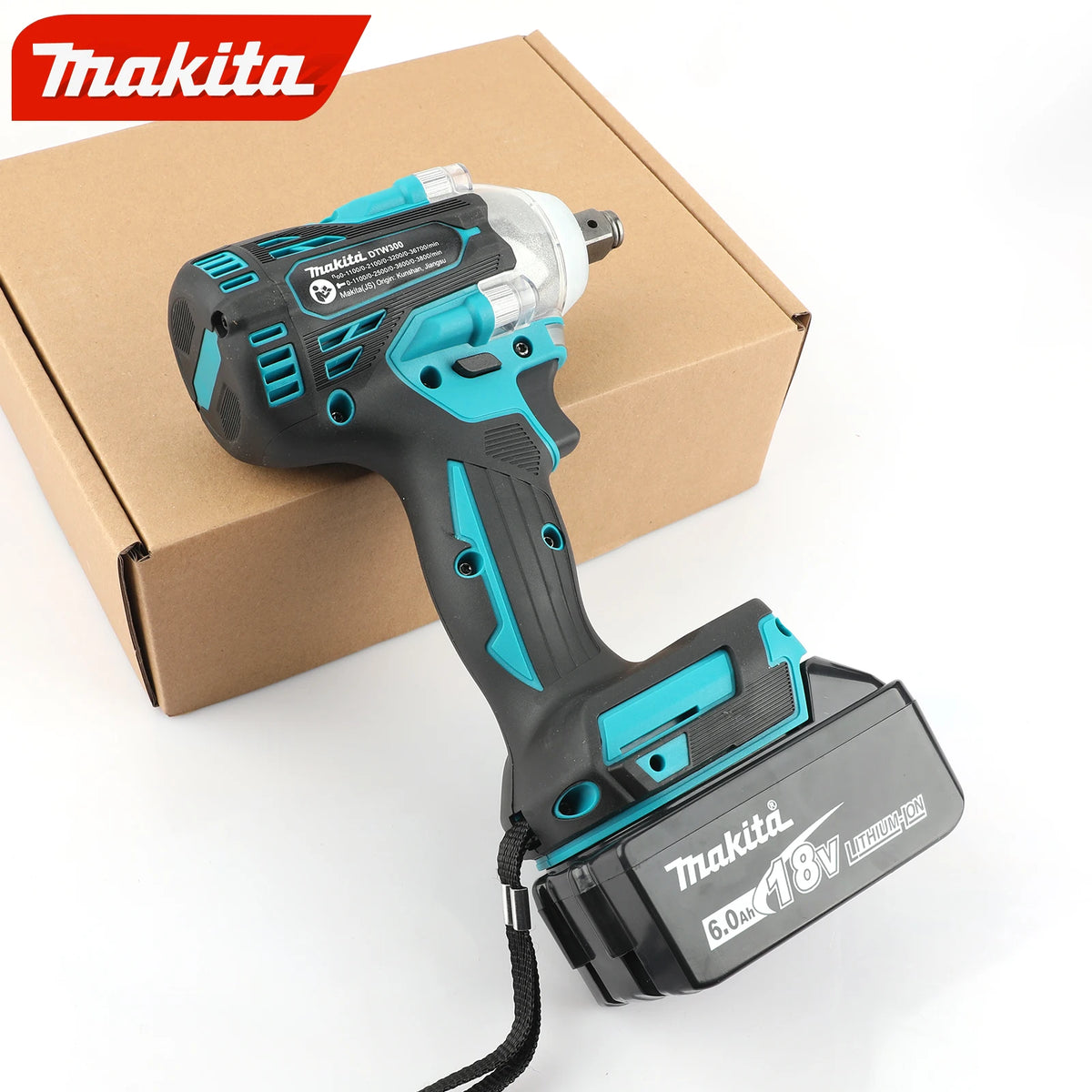 Makita DTW300 18V Tool Set Brushless Power Large  Cordless Wrench 330Nm Torque Wind Cannon Remove Tire Lithium Auto Repair