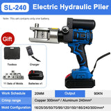 10-240mm Rechargeable Electric Hydraulic Wire Clamp Nippers SL240 Nose Brushless Motor Terminal Crimping Tool for Electricians
