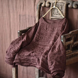 Women 100% Lightweight Ramie Tee Shirt Vintage O Neck 2025 Spring Summer Long Sleeve Casual Women Solid Oversized Basic T-Shirts