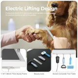 Heavy Duty Electric Lifting Pet Dog Grooming Table for Large Dogs with Overhead Arm Anti-Skid Rubber Desktop and Powerful Motor