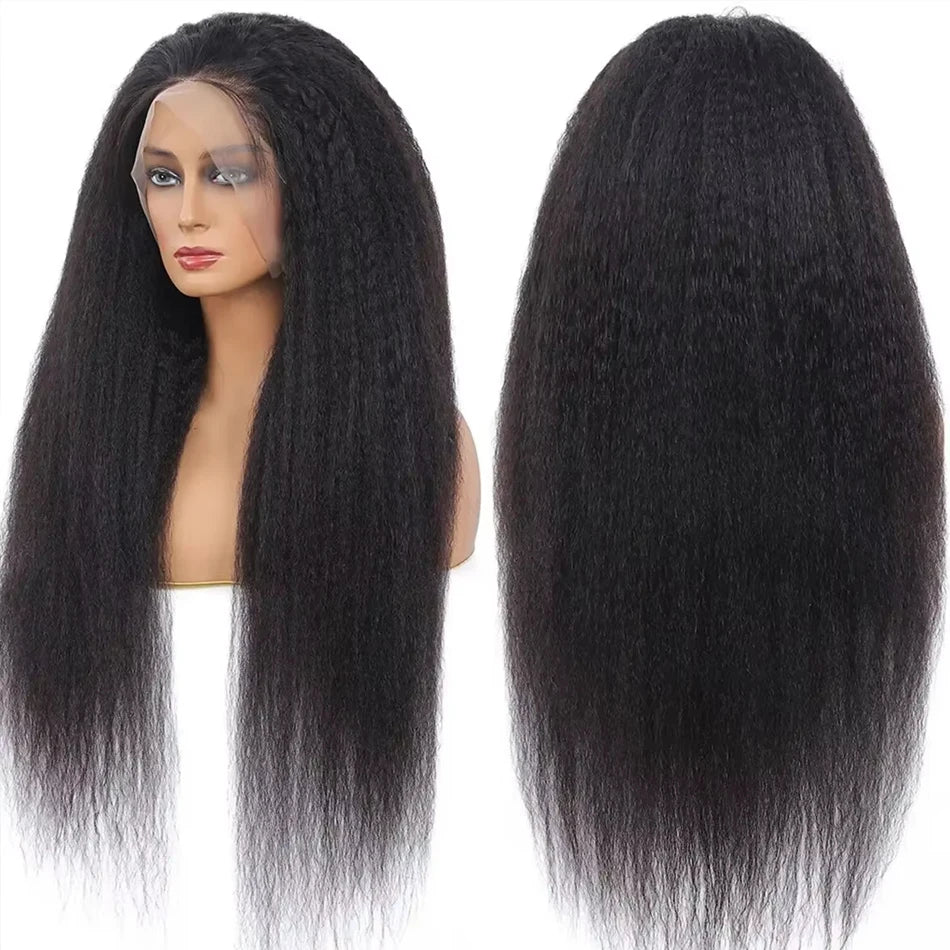 Kinky Straight Human Hair Wigs 13x4 5x5 HD Lace Front Human Hair Wigs