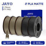 JAYO 3D PETG/PLA/PLA PLUS Filament 1.75mm PLA Filament 5 Rolls For Bambu FDM 3D Printer Neatly Wound 3D Printing Material for 3d