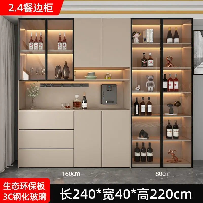 Solid wood wine  high cabinet, locker, integrated entrance cabinet against the wall,