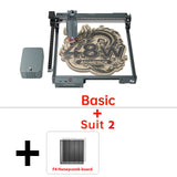 ATOMSTACK A40 PRO V2 48W Laser Engraver Machine 385*400mm Work Area with F60 Air Assist Kit R8 PRO Roller and Honeyco﻿mb Board