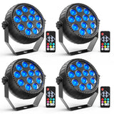 Somspot Mini RGB LED Par Lights Stage Lighting Effect LED Projection Light for DJ Disco Party Holiday Bar Club Wedding Birthday