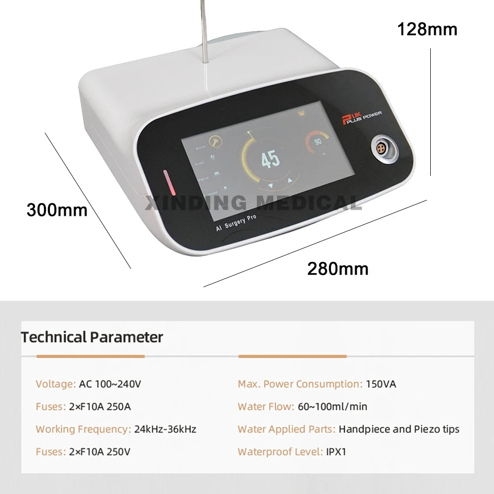 Xinding Dental Pizosurgery Piezo Bone Cutter Equipment Ultrasonic Bone Surgery Machine Piezotome with 7-Inch HD Touch Screen