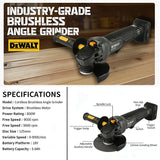 DEWALT DCG406 20V Max XR Cordless 6.0Ah 125mm Angle Grinder M14 Spindle 9000 RPM for Construction DIY Industrial Use