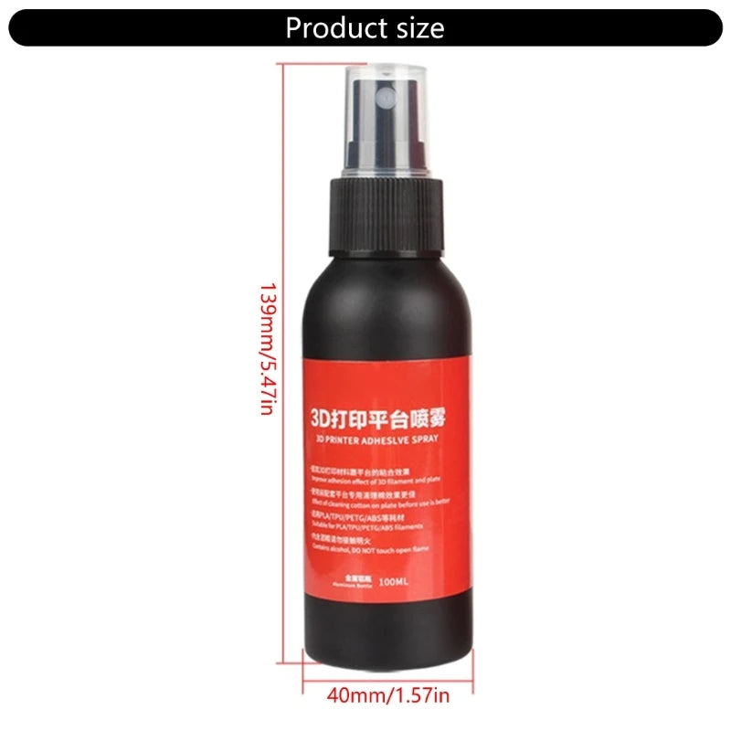 100ML Antiwarping Adhesive Sprays for 3D Printing Platforms 3D Printer Accessori