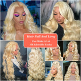 #613 Human Hair Wigs Body Wave 36 Inches 200% Density 13x6 13x4 HD Transparent Lace Frontal Wig 613 Blonde For Women Brazilian Hair Pre Plucked