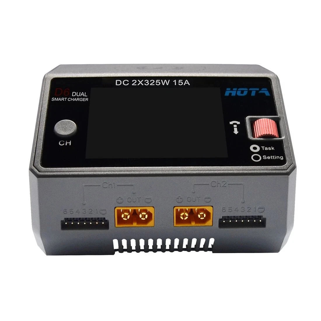 HOTA D6 Dual Smart Charger DC650W 15A Built-in Micro USB for Lipo LiIon NiMH Battery with iPhone Samsung