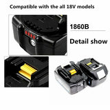 100% NEW BL1830 18V 6000mAh Battery and Charger for Makita 18V Battery Rechargeable Replacement BL1840 BL1850 BL1860 BL Tools
