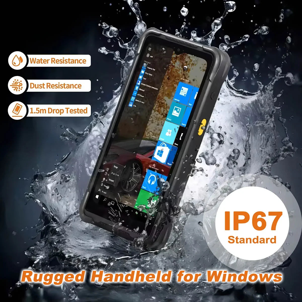 Handheld Windows Rugged PDA 8G RAM 128G ROM Intel N5100 CPU Barcode Scanner IP67 Waterproof Data Acquisition Terminal