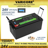 VariCore 12.8V/24v 360Ah 340Ah 180Ah 120AH 100Ah LiFePO4 Battery 25.6v 12V Lithium Iron Phosphate for RV Touring Car Solar Wind