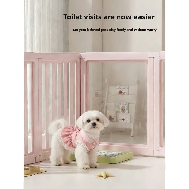 Pet enclosure, pink dog cage, medium and small  new dog cage