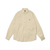 Humanmade Oxford Long Sleeve Shirt Autumn City Boy Casual Embroidered Unisex Top