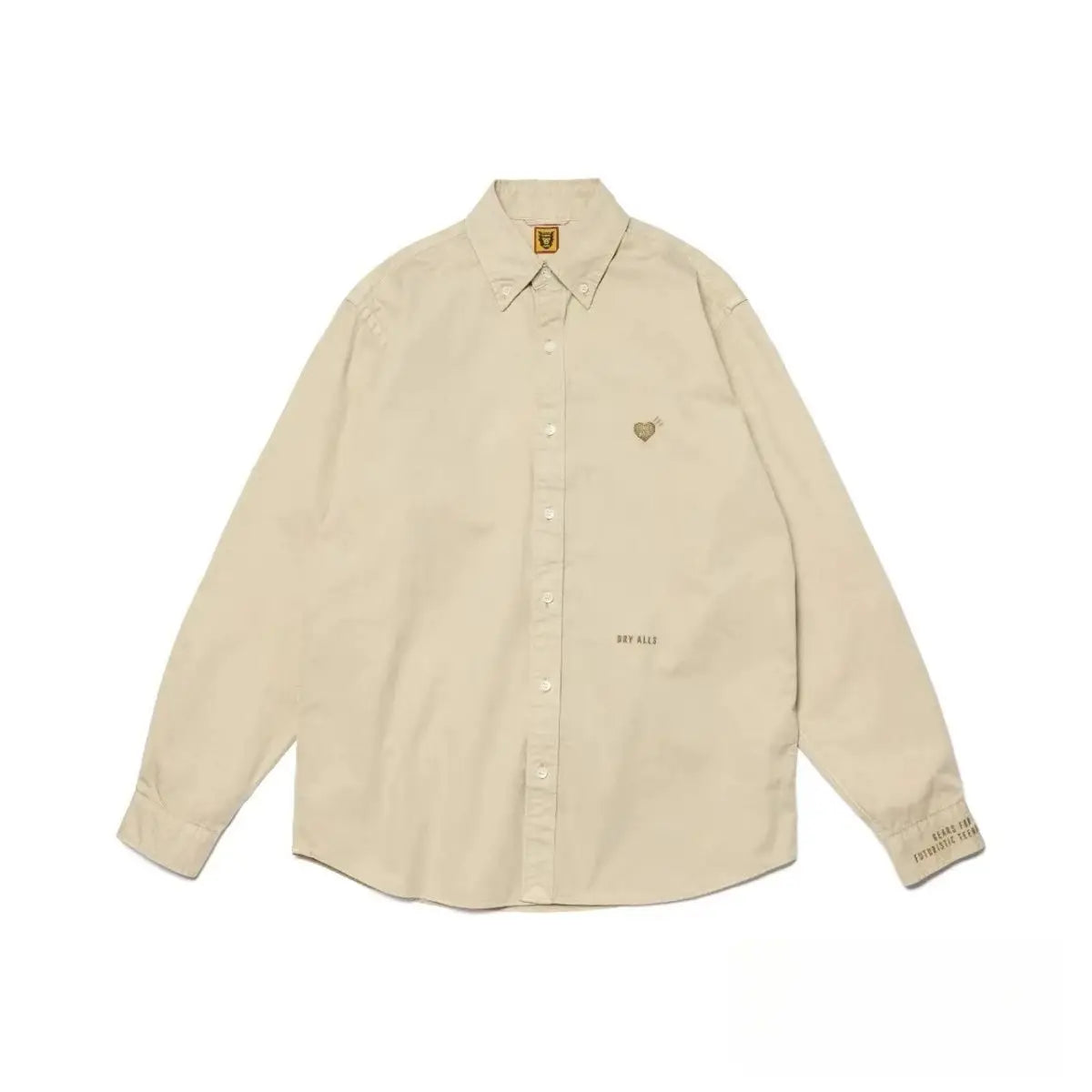 Humanmade Oxford Long Sleeve Shirt Autumn City Boy Casual Embroidered Unisex Top