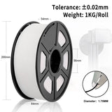 JAYO 3D Printer Filament  PETG PLA HSMPETG PLA PLUS 1.75mm 5Rolls 3D Printing Materials for 100% No Bubble &FDM 3D Pen DIY Gift