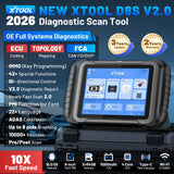 XTOOL D8S V2.0 Automotive Scanner ECU Coding Bidirectional Auto OBD OBD2 Scanner All System Car Diagnostic Tools CAN FD DoIP FCA
