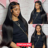 250 Density 100% Human Hair 40 Inch Straight 13x6 HD Lace Frontal Wigs Black Closure 13x4 Lace Front Wig 5x5 Glueless Brazilian