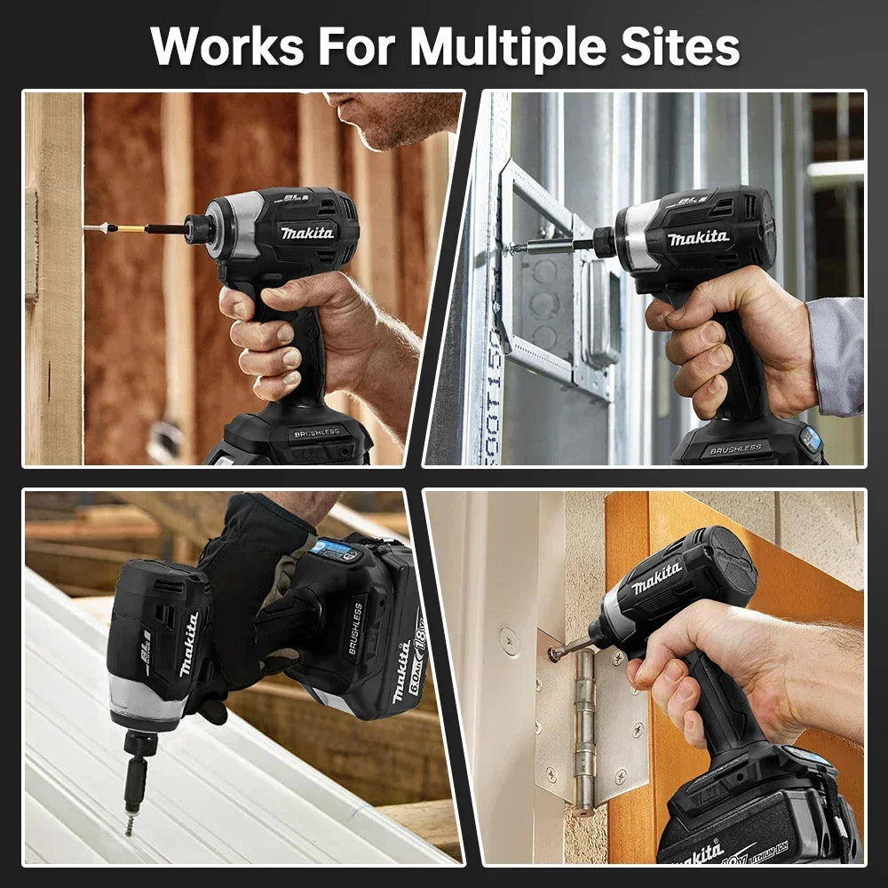 Makita DTD173 18V LXT Cordless Brushless Impact Driver 180 N·M Wood Bolt T-Mode Electric Drill Rechargeable Power Tools