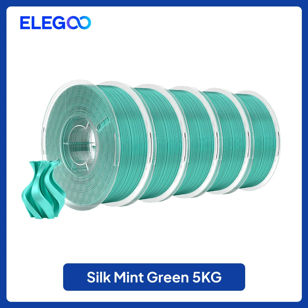 ELEGOO 5KG/10KG 1.75mm Silk PLA Filament,3D Printer Filament 1kg Gold Silver Fits for Most FDM 3D Printers