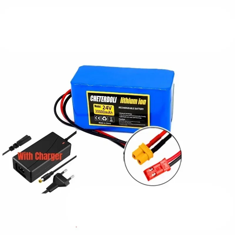 24V 7S3P 18650 Li-Ion Battery Pack Lithium Batteries for Electric Motor Bicycle Ebike Sccooter Toys Drill With 2A Charger