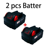 18V For Milwaukee M18 Power Tool Battery, Charger, BR, XC, 18V, 12800mAh M18B5, 48-11-1860, Built-in 18650 Battery