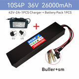 36V 10S4P 14Ah Grade A 18650 Lithium Battery Pack with BMS XT30/JST Connector, Long Range Scooter Battery for M365 500W-1000W