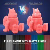 JAYO 20 Rolls 3D PLA Matte/High Speed PLA matte Printer Filament 1.75mm Neatly Wound PLA with Matte Finish Print for 3D Printer