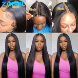 13x6 Ear To Ear HD Transparent Lace Front Wig 12-30inch Silky Straight