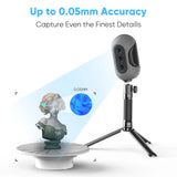 3DMakerpro Mole Premium Handheld 3D Scanner for 3D Printer 0.05mm Accuracy & 0.1mm Resolution 10FPS Scanning Black Objects