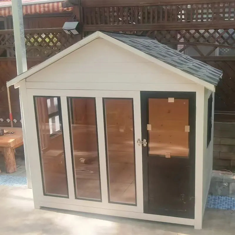 TT Outdoor courtyard cat house kennel pet large dog house cat villa outdoor rain and sun protection solid wood cat house