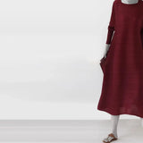 Miyake Pleated Original Design Large Size Dress Women's Spring Summer New Korean Style Causal Long Loose Clothes