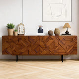 Solid wood dining side cabinet entrance entrance decoration living room multi-functional storage cabinet