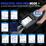 VDIAGTOOL V500PRO 2-in-1 Automotive Power Probe Tool with Multimeter/Oscilloscope/Injector Test 9-30V Circuit Voltage Break Test