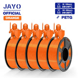 JAYO PETG Filamanet 1.75MM 5Rolls/set 3D Printer Filament PETG Neatly Wound 3D Printing Material For FDM 3D Printer