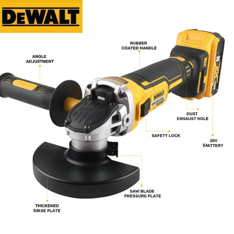 2026 DEWALT DCG405NT 125mm Flat Head Angle Grinder, Bare Machine Tool, Cutting Machine, Lithium Battery Brushless Tool