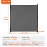 SucceBuy 1/3/4/6Panels PET Polyester Soundproof Screen Folding Privacy Portable PartitionDivider for RoomSeparation Freestanding