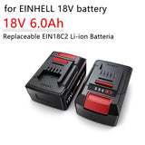 18V 6.0 Ah Li-ion Replacement Battery 4511395 for EINhell 4511481 4511396 PXC AXXIO GE-LC 18 Li Series Cordless Drill Battery