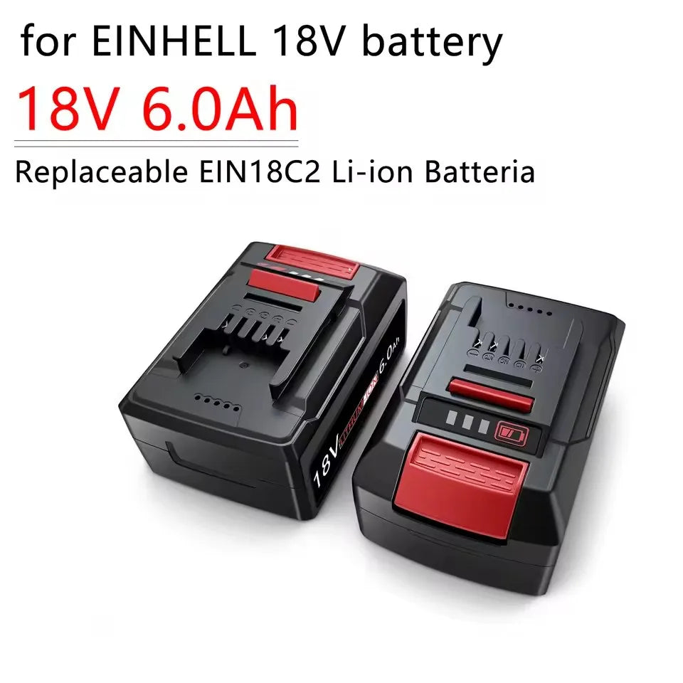 18V 6.0 Ah Li-ion Replacement Battery 4511395 for EINhell 4511481 4511396 PXC AXXIO GE-LC 18 Li Series Cordless Drill Battery